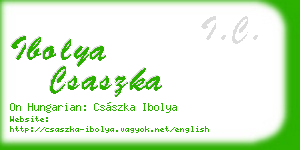 ibolya csaszka business card